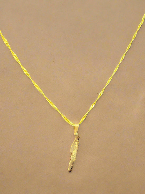 ANGUILLA PEDANT + NECKLACE