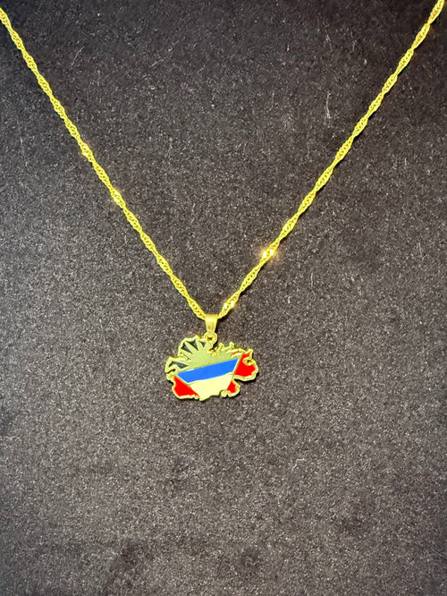 ANTIGUA FLAG PENDANT + NECKLACE