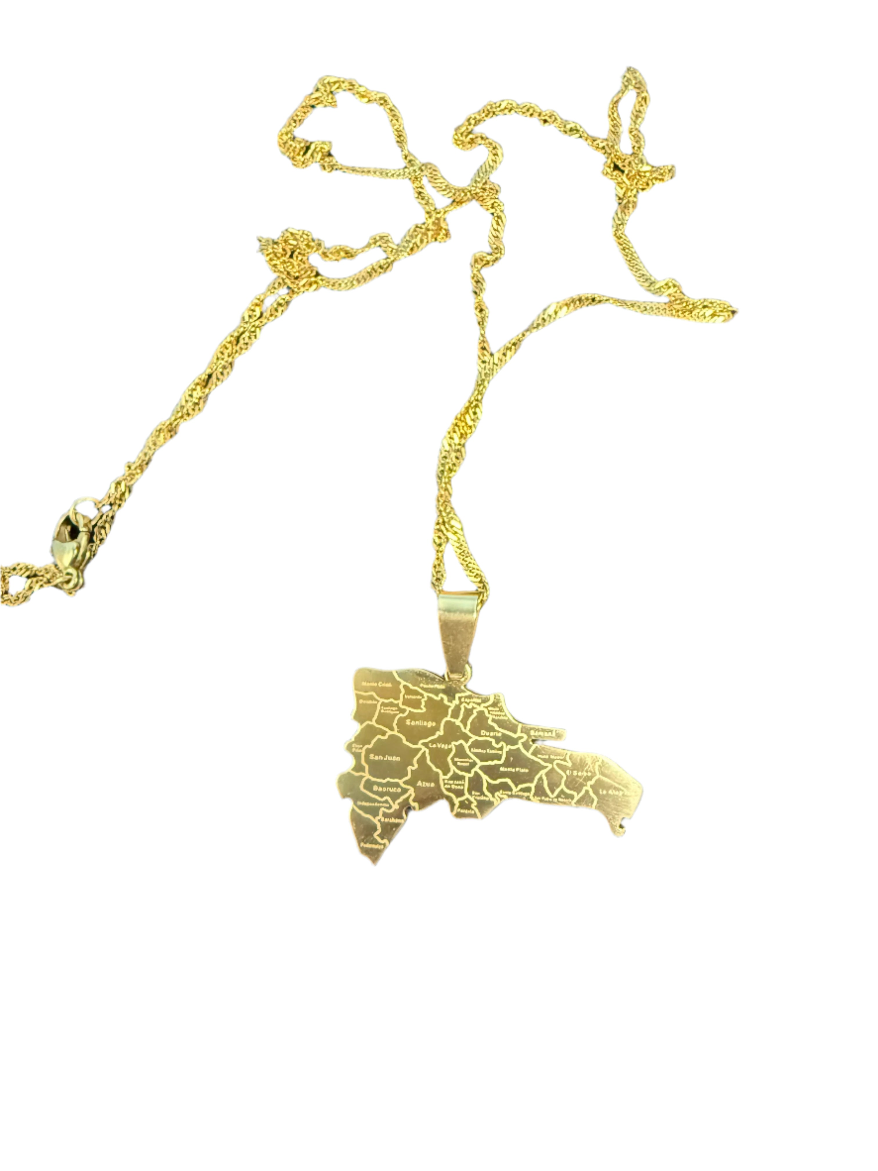 DOMINICAN REPUBLIC PENDANT + NECKLACE