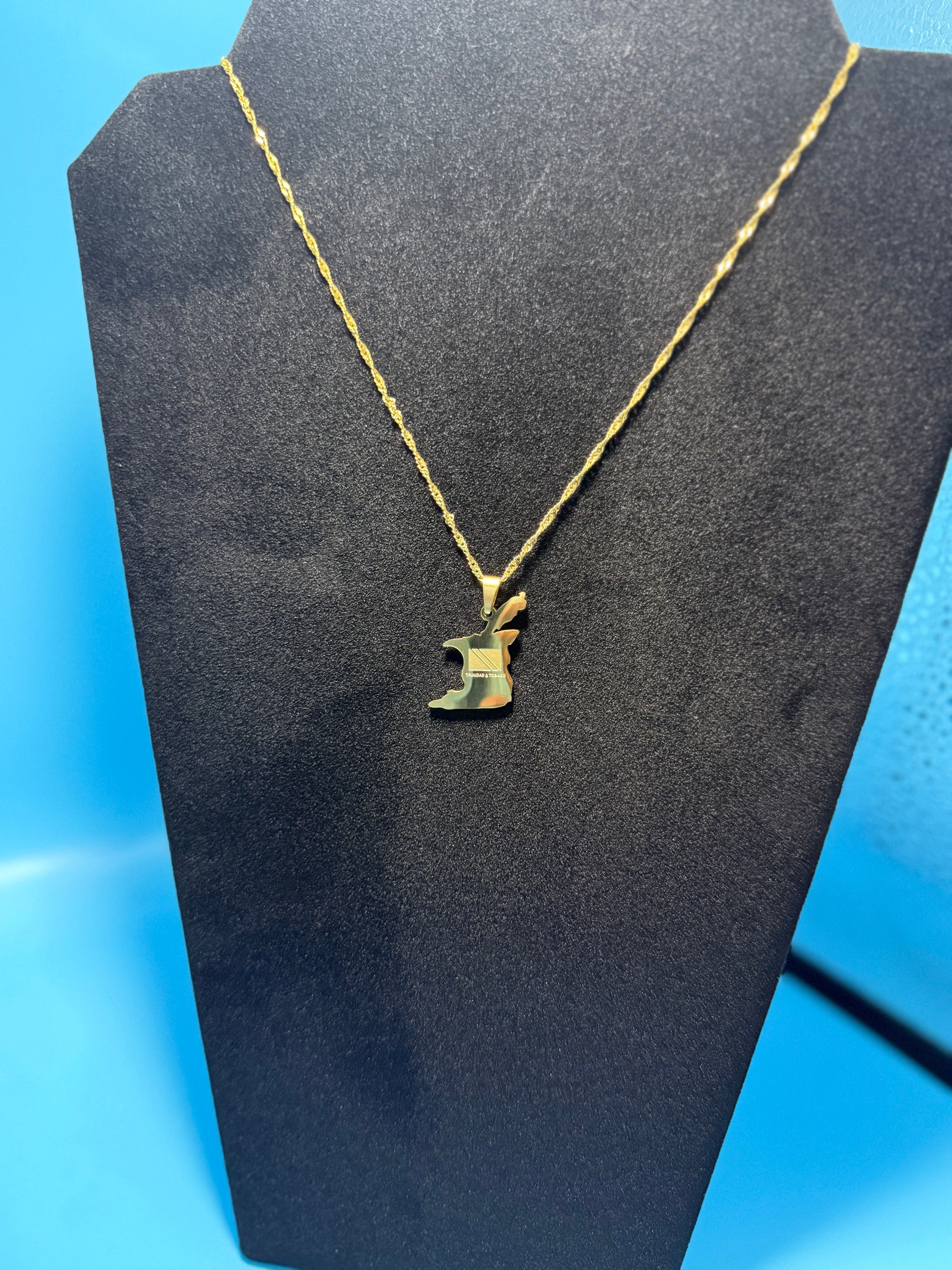 TRINIDAD & TOBAGO PENDANT + NECKLACE
